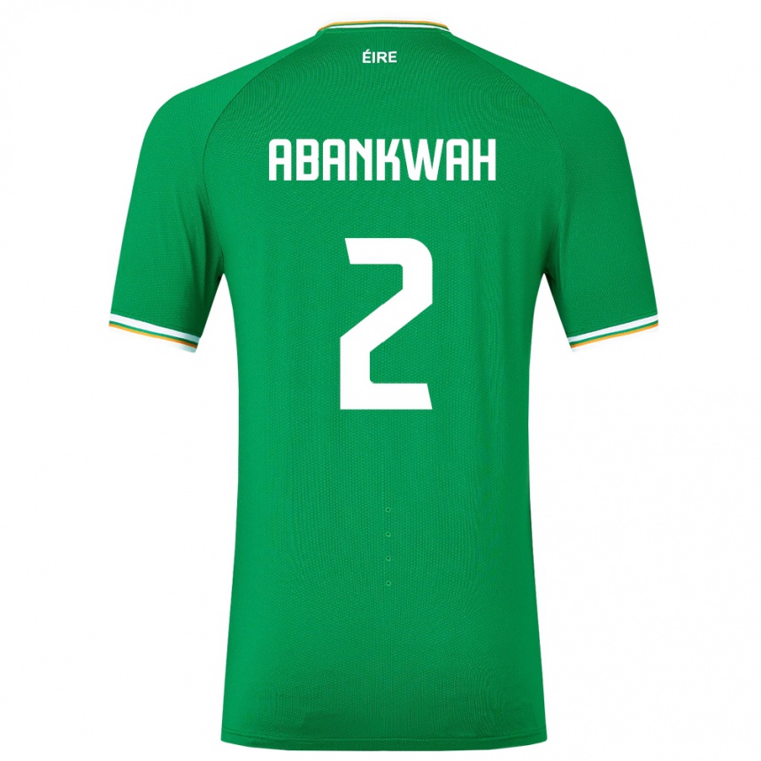 Kids Football Ireland James Abankwah #2 Green Home Jersey 24-26 T-Shirt Za