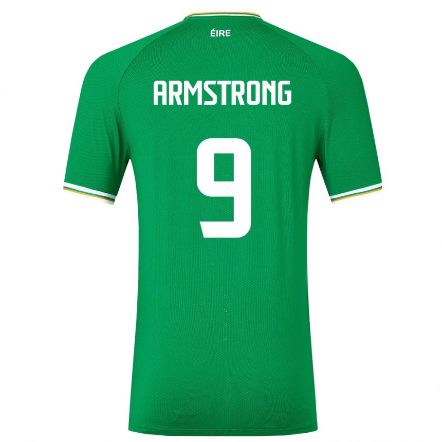 Kids Football Ireland Sinclair Armstrong #9 Green Home Jersey 24-26 T-Shirt Za