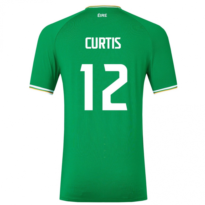 Kids Football Ireland Sam Curtis #12 Green Home Jersey 24-26 T-Shirt Za