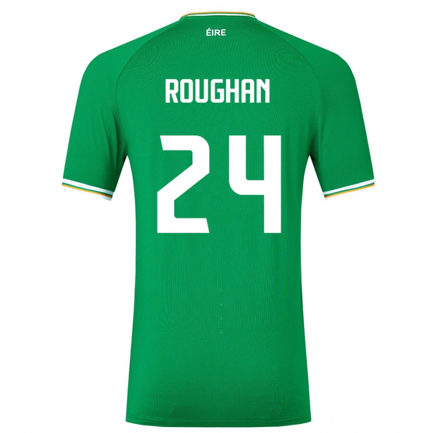 Kids Football Ireland Sean Roughan #24 Green Home Jersey 24-26 T-Shirt Za