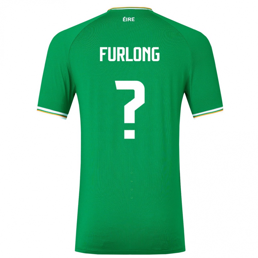 Kids Football Ireland James Furlong #0 Green Home Jersey 24-26 T-Shirt Za