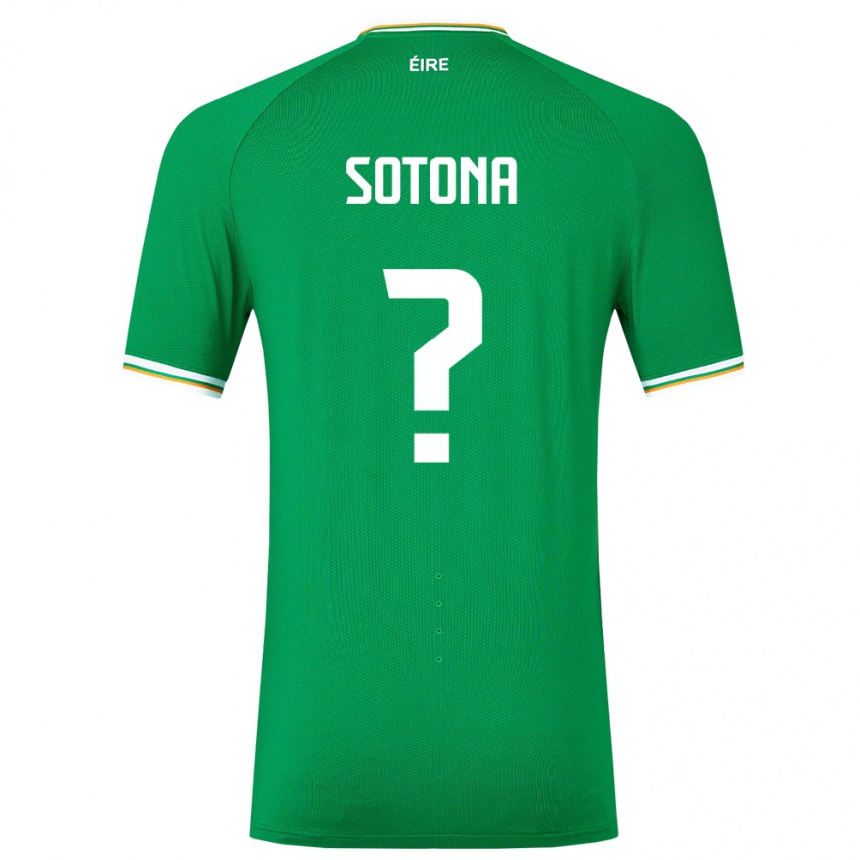 Kids Football Ireland Deji Sotona #0 Green Home Jersey 24-26 T-Shirt Za