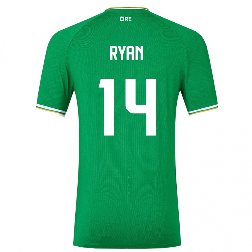 Kids Football Ireland John Ryan #14 Green Home Jersey 24-26 T-Shirt Za