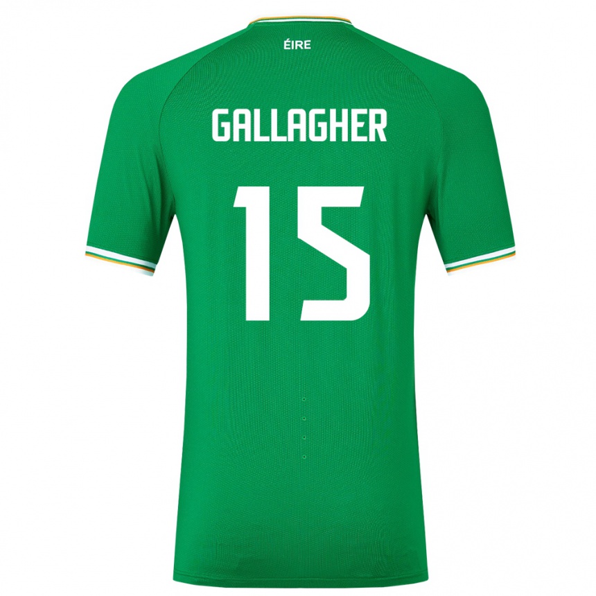 Kids Football Ireland Oisín Gallagher #15 Green Home Jersey 24-26 T-Shirt Za