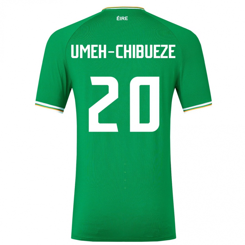 Kids Football Ireland Franco Umeh-Chibueze #20 Green Home Jersey 24-26 T-Shirt Za