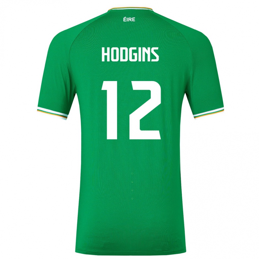 Kids Football Ireland Gavin Hodgins #12 Green Home Jersey 24-26 T-Shirt Za