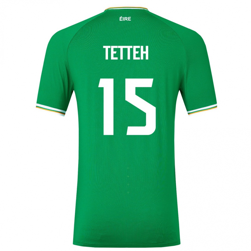 Kids Football Ireland Gideon Tetteh #15 Green Home Jersey 24-26 T-Shirt Za