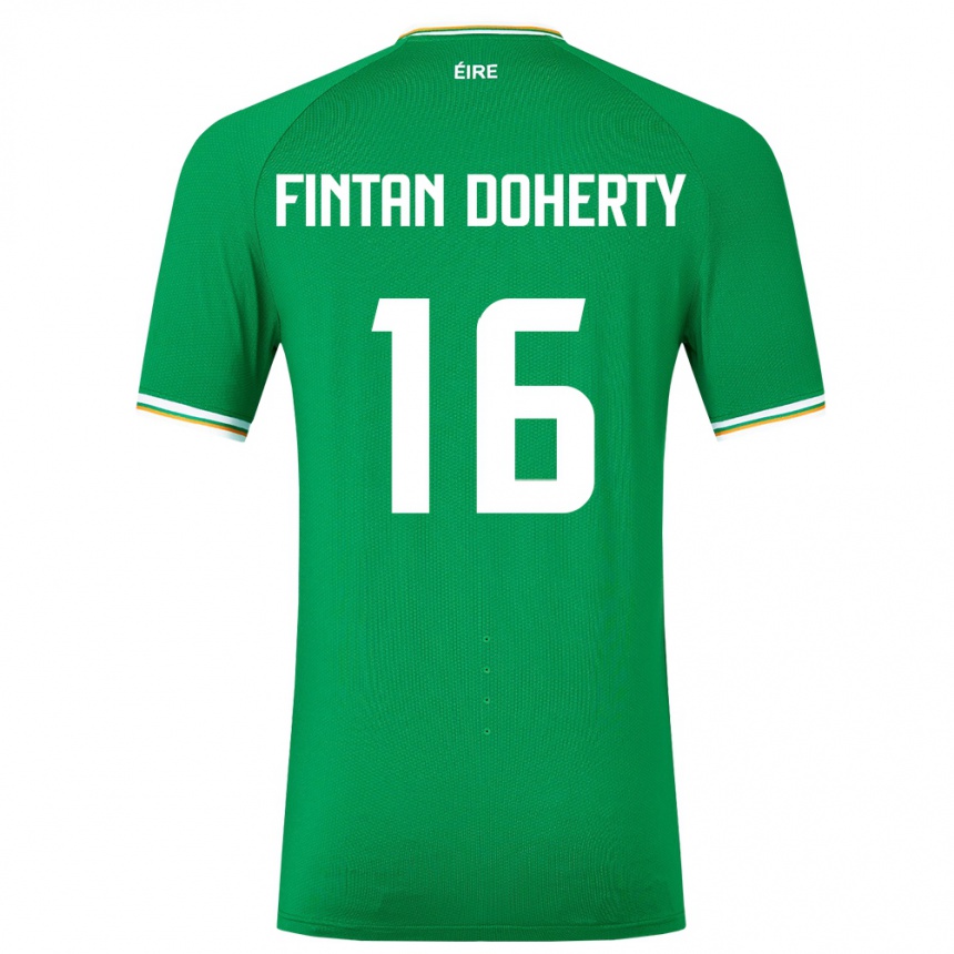 Kids Football Ireland Fintan Doherty #16 Green Home Jersey 24-26 T-Shirt Za