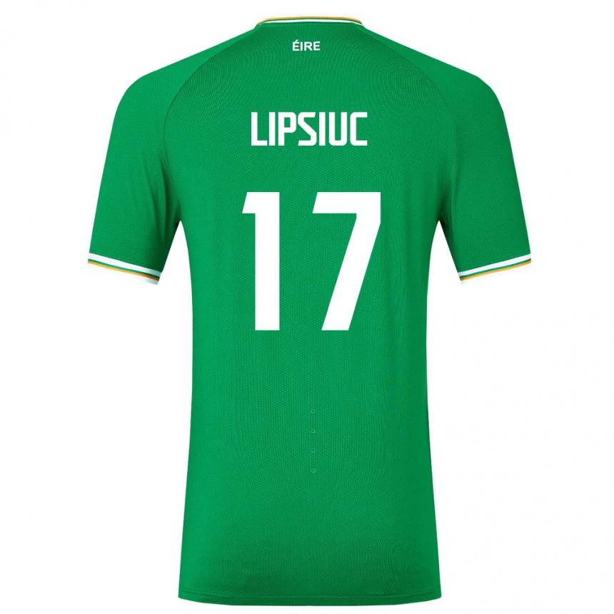 Kids Football Ireland Darius Lipsiuc #17 Green Home Jersey 24-26 T-Shirt Za