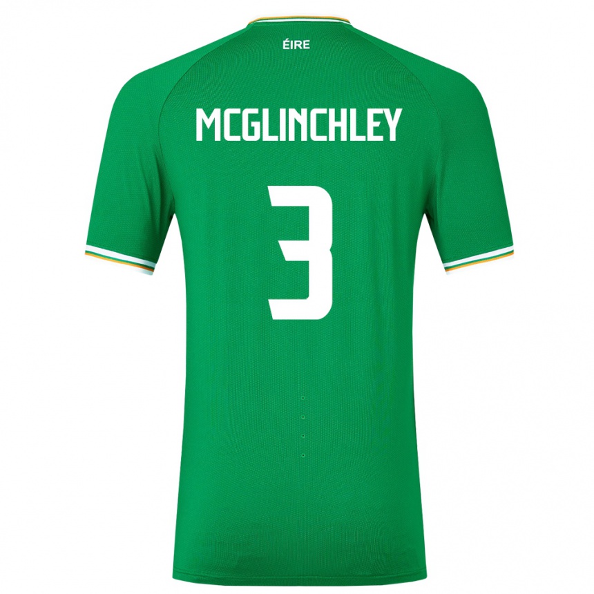 Kids Football Ireland Harry Mcglinchley #3 Green Home Jersey 24-26 T-Shirt Za