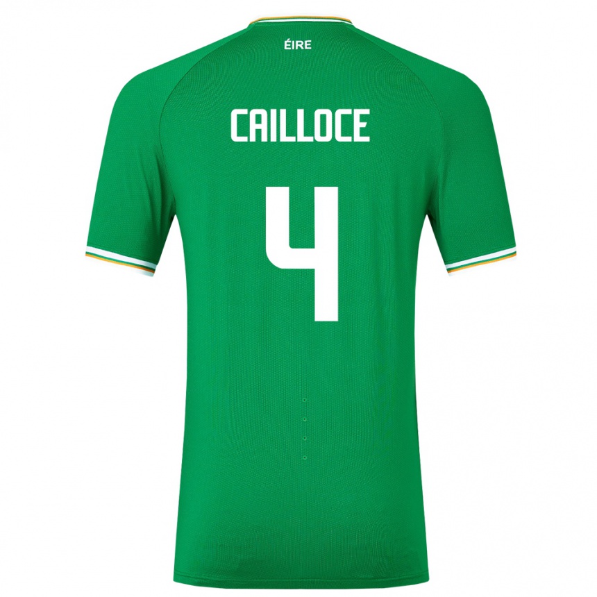 Kids Football Ireland Luca Cailloce #4 Green Home Jersey 24-26 T-Shirt Za