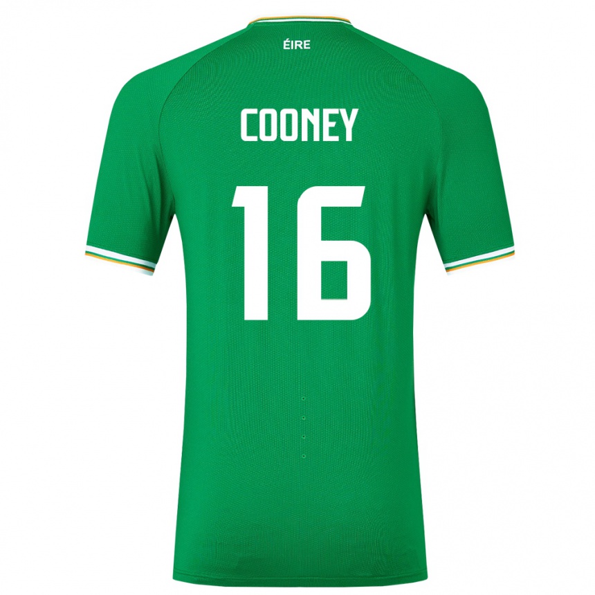 Kids Football Ireland Oisin Cooney #16 Green Home Jersey 24-26 T-Shirt Za