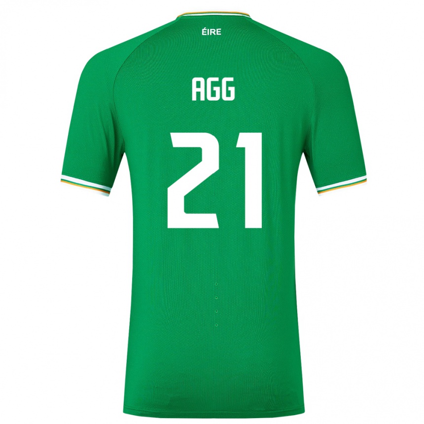 Kids Football Ireland Lily Agg #21 Green Home Jersey 24-26 T-Shirt Za