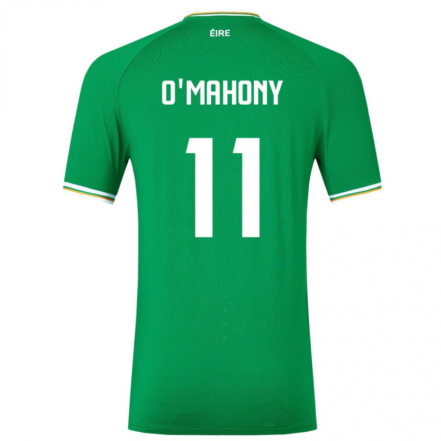 Kids Football Ireland Éabha O'mahony #11 Green Home Jersey 24-26 T-Shirt Za