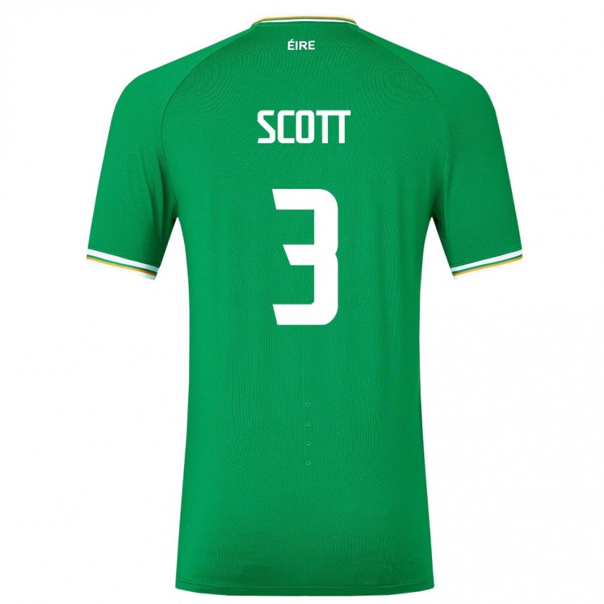 Kids Football Ireland Harriet Scott #3 Green Home Jersey 24-26 T-Shirt Za