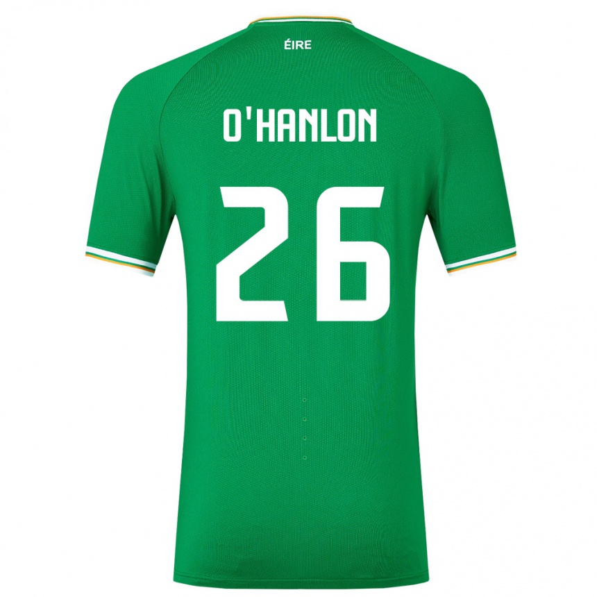 Kids Football Ireland Tara O'hanlon #26 Green Home Jersey 24-26 T-Shirt Za