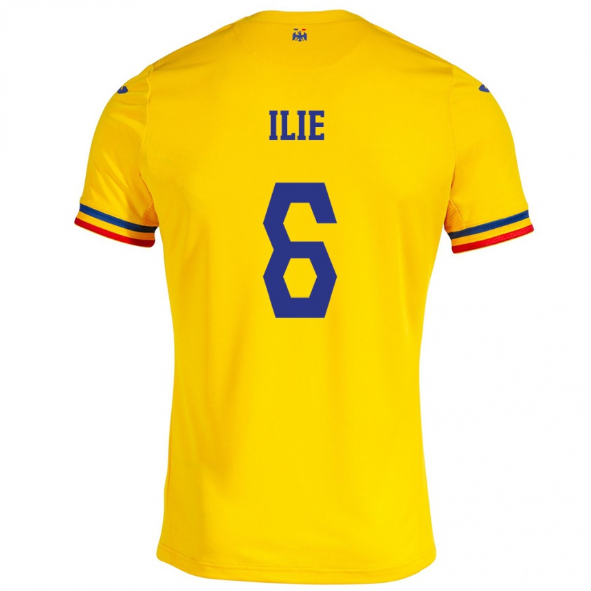 Kids Football Romania Matei Ilie #6 Yellow Home Jersey 24-26 T-Shirt Za