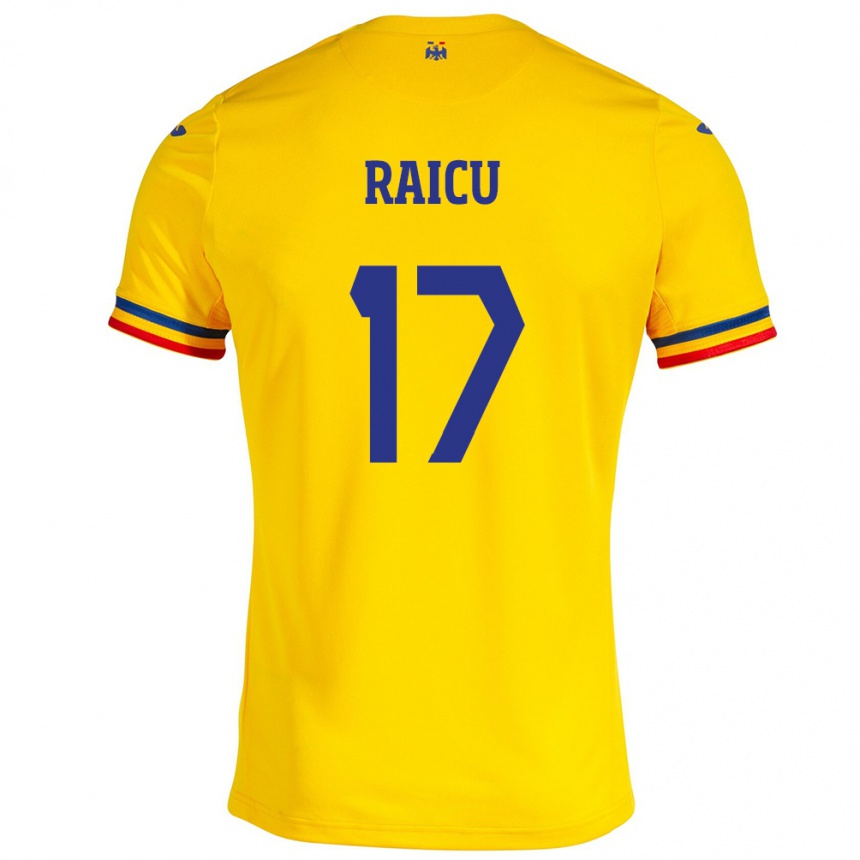 Kids Football Romania Alin Raicu #17 Yellow Home Jersey 24-26 T-Shirt Za