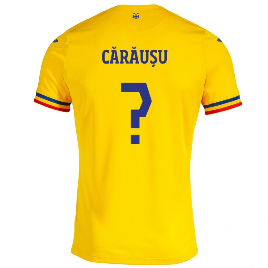 Kids Football Romania Codrin Cărăușu #0 Yellow Home Jersey 24-26 T-Shirt Za