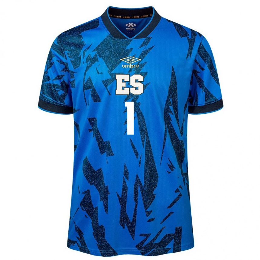 Kids Football El Salvador Hamilton Lemus #1 Blue Home Jersey 24-26 T-Shirt Za