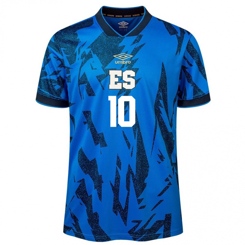 Kids Football El Salvador Brenda Cerén #10 Blue Home Jersey 24-26 T-Shirt Za