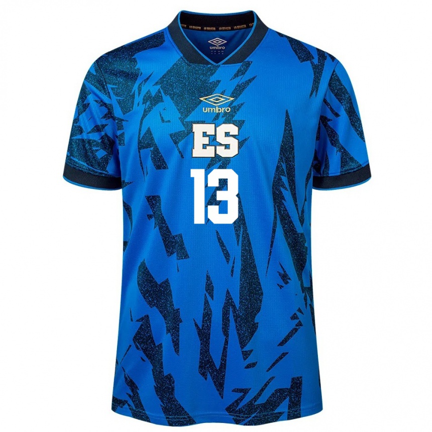 Kids Football El Salvador Tereso Benítez #13 Blue Home Jersey 24-26 T-Shirt Za