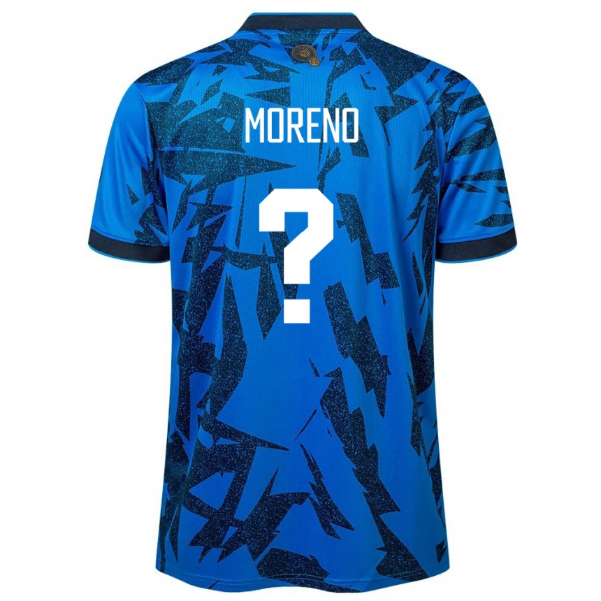 Kids Football El Salvador Amando Moreno #0 Blue Home Jersey 24-26 T-Shirt Za