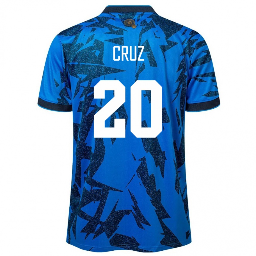 Kids Football El Salvador Jorge Cruz #20 Blue Home Jersey 24-26 T-Shirt Za