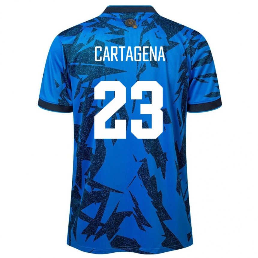 Kids Football El Salvador Melvin Cartagena #23 Blue Home Jersey 24-26 T-Shirt Za