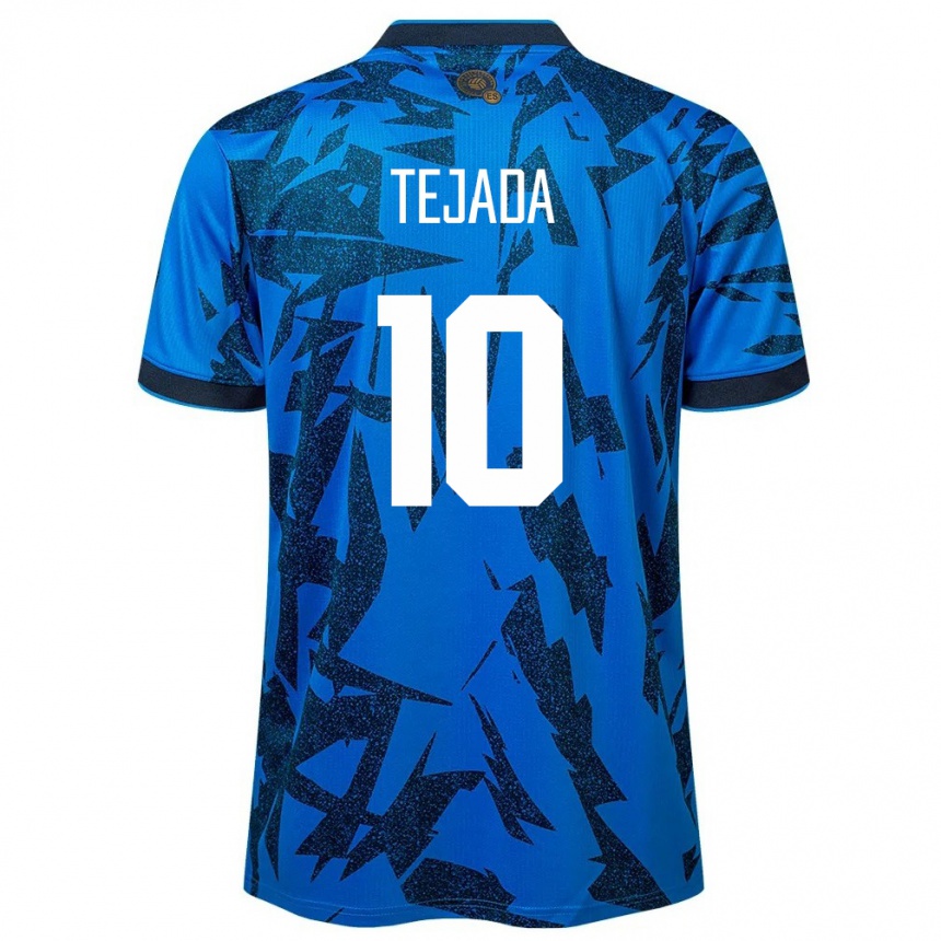 Kids Football El Salvador Rafael Tejada #10 Blue Home Jersey 24-26 T-Shirt Za