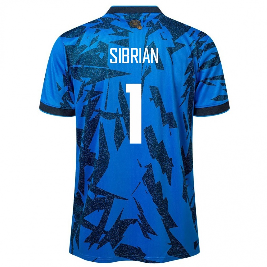 Kids Football El Salvador Sergio Sibrián #1 Blue Home Jersey 24-26 T-Shirt Za