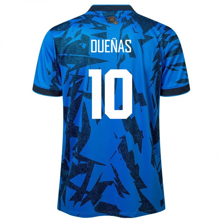 Kids Football El Salvador Enrico Dueñas #10 Blue Home Jersey 24-26 T-Shirt Za