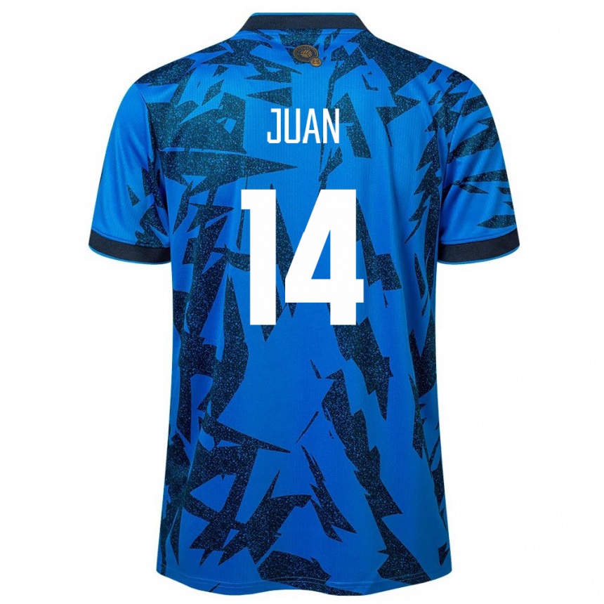 Kids Football El Salvador Juan Sánchez #14 Blue Home Jersey 24-26 T-Shirt Za