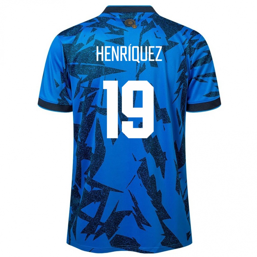 Kids Football El Salvador Alejandro Henríquez #19 Blue Home Jersey 24-26 T-Shirt Za