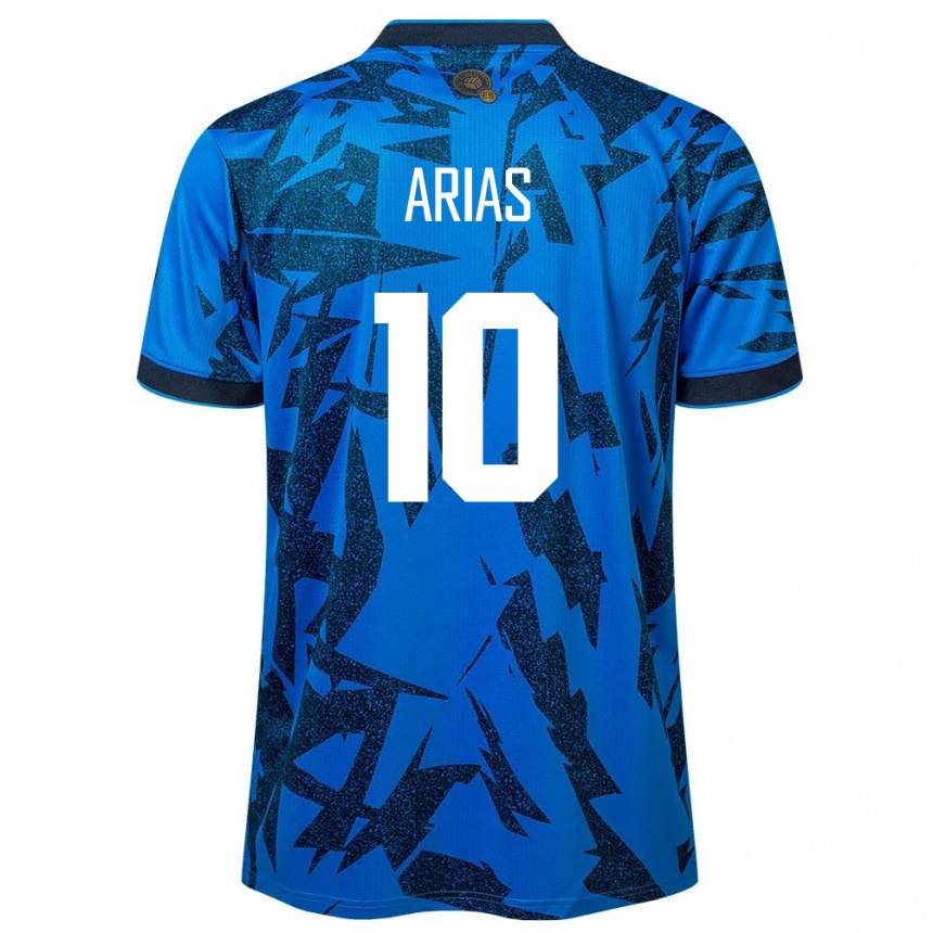 Kids Football El Salvador Cristopher Arias #10 Blue Home Jersey 24-26 T-Shirt Za