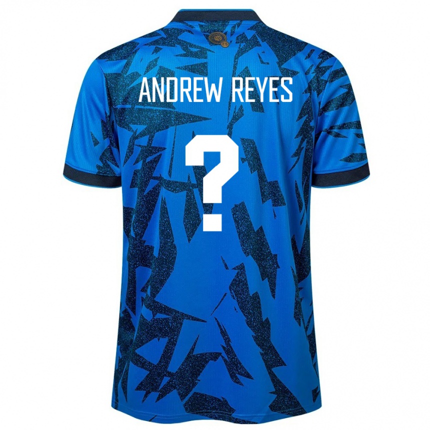 Kids Football El Salvador Andrew Reyes #0 Blue Home Jersey 24-26 T-Shirt Za