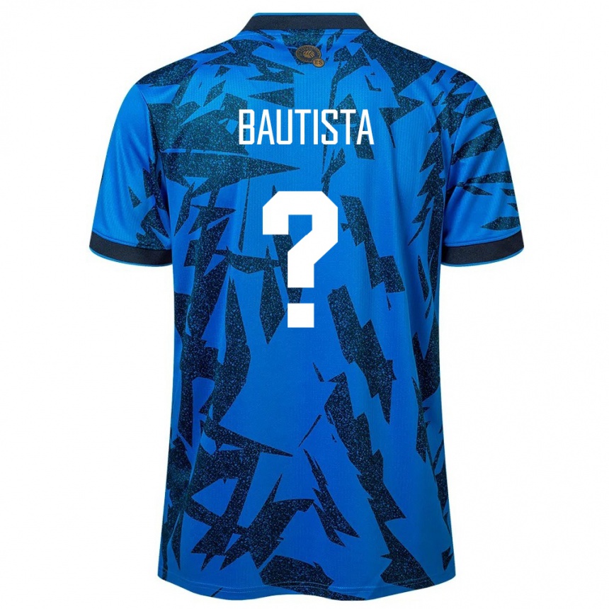 Kids Football El Salvador Ezequiel Bautista #0 Blue Home Jersey 24-26 T-Shirt Za