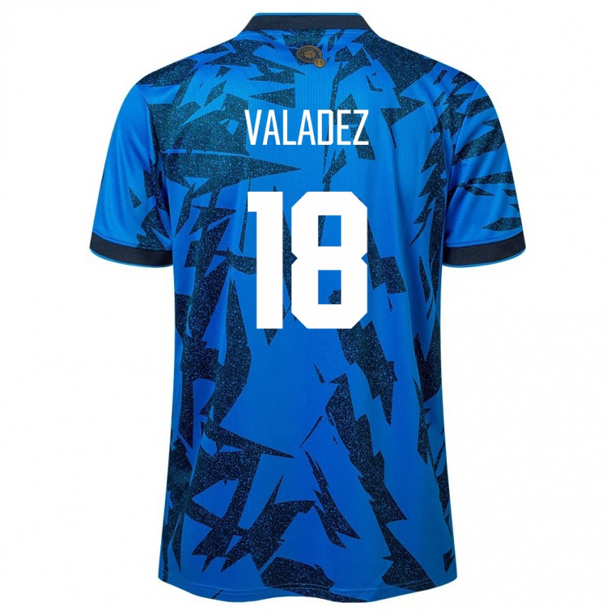 Kids Football El Salvador Samantha Valadez #18 Blue Home Jersey 24-26 T-Shirt Za