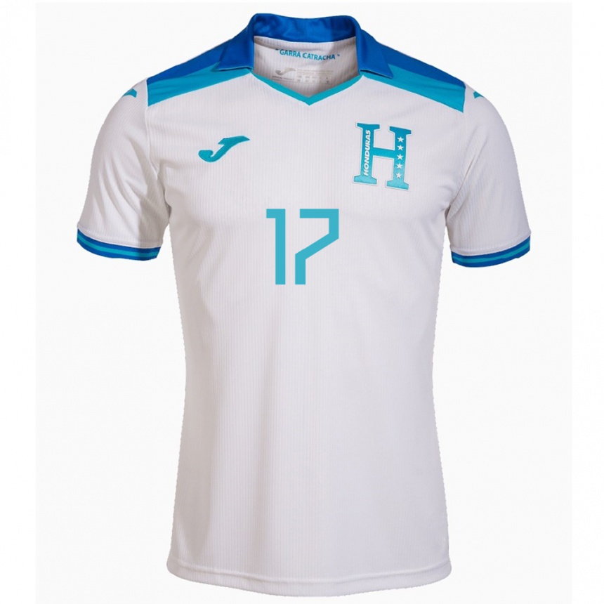 Kids Football Honduras Axel Maldonado #17 White Home Jersey 24-26 T-Shirt Za