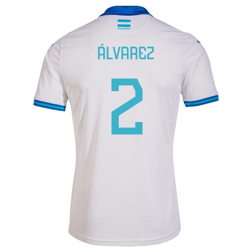 Kids Football Honduras Kevin Álvarez #2 White Home Jersey 24-26 T-Shirt Za