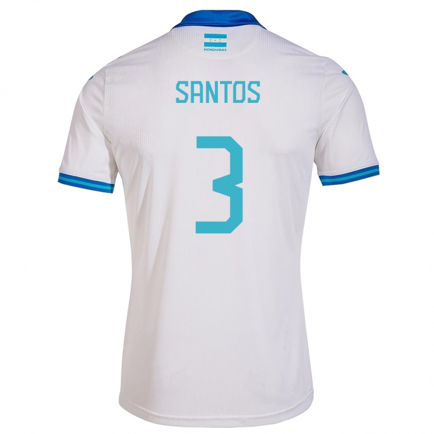 Kids Football Honduras Marcelo Santos #3 White Home Jersey 24-26 T-Shirt Za