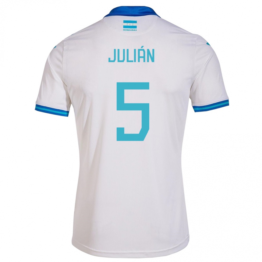 Kids Football Honduras Julián Martínez #5 White Home Jersey 24-26 T-Shirt Za