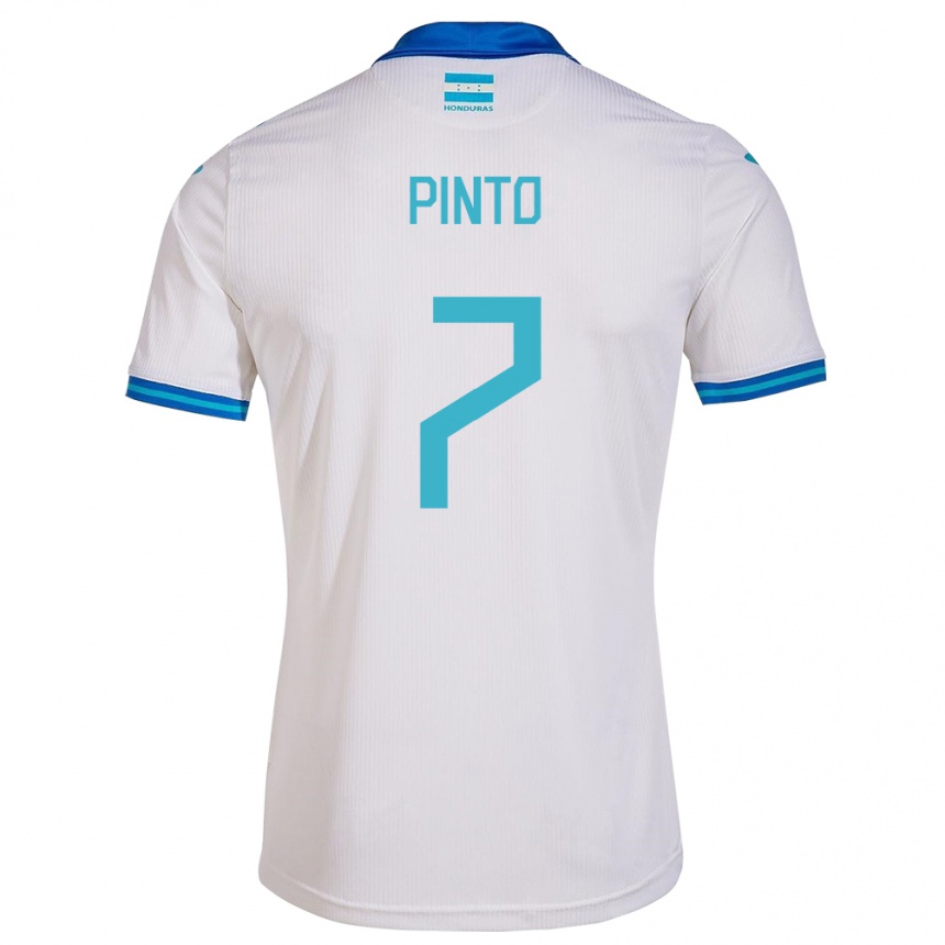 Kids Football Honduras José Pinto #7 White Home Jersey 24-26 T-Shirt Za