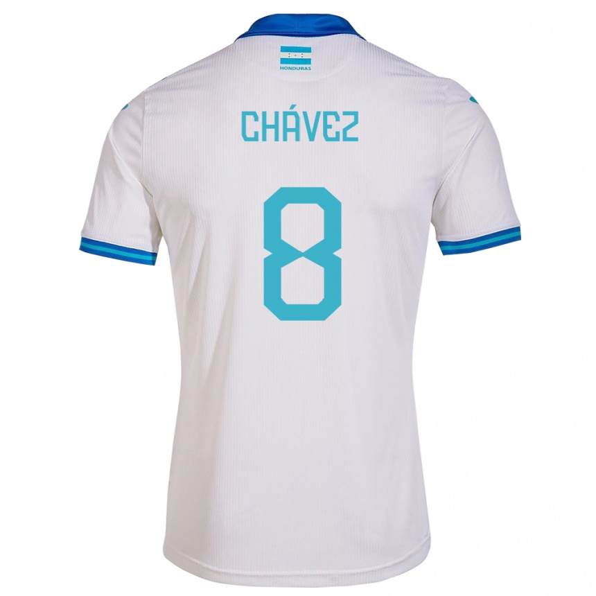 Kids Football Honduras Gerson Chávez #8 White Home Jersey 24-26 T-Shirt Za