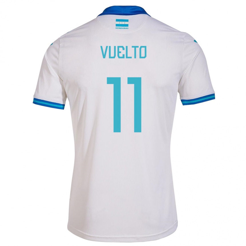 Kids Football Honduras Darixon Vuelto #11 White Home Jersey 24-26 T-Shirt Za