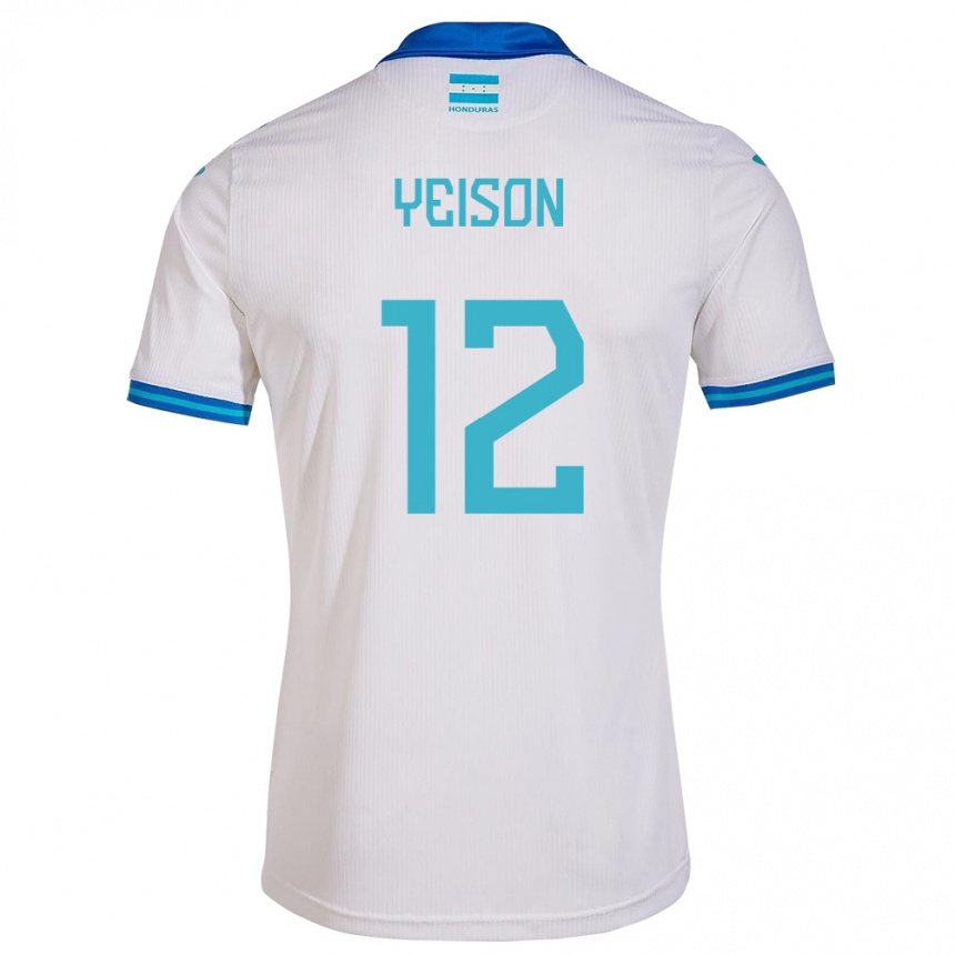 Kids Football Honduras Yeison Mejía #12 White Home Jersey 24-26 T-Shirt Za