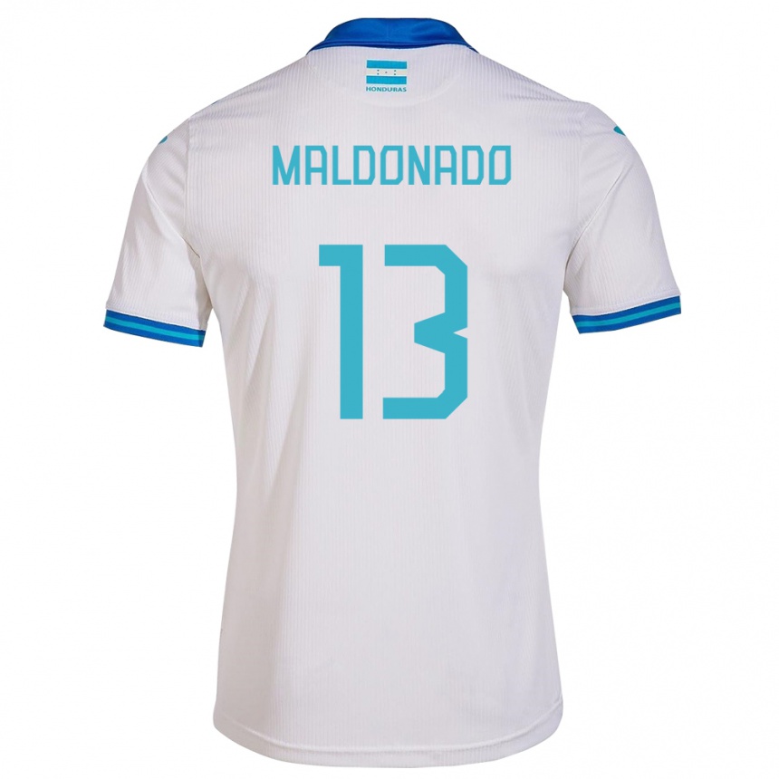 Kids Football Honduras Edwin Maldonado #13 White Home Jersey 24-26 T-Shirt Za