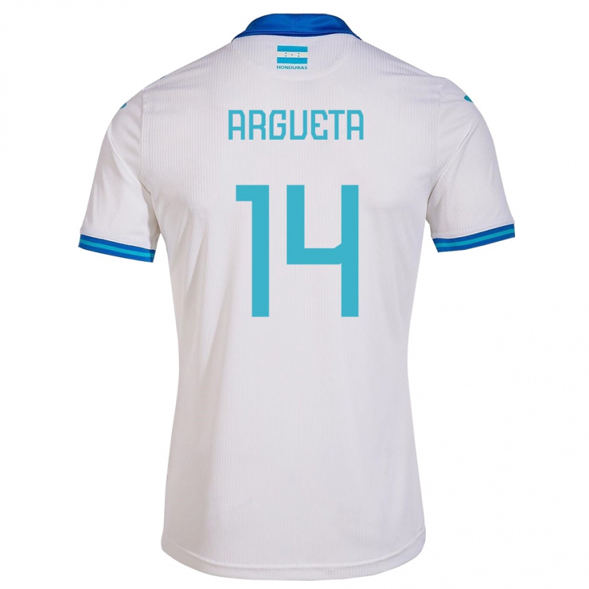 Kids Football Honduras Carlos Argueta #14 White Home Jersey 24-26 T-Shirt Za