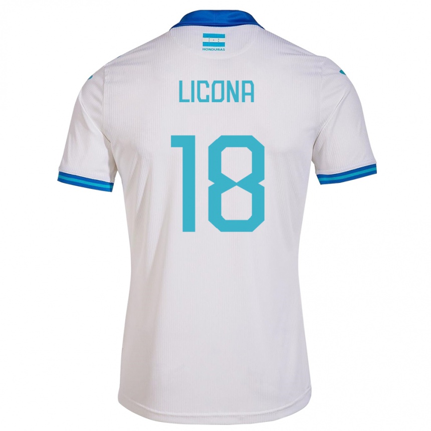 Kids Football Honduras Marlon Licona #18 White Home Jersey 24-26 T-Shirt Za