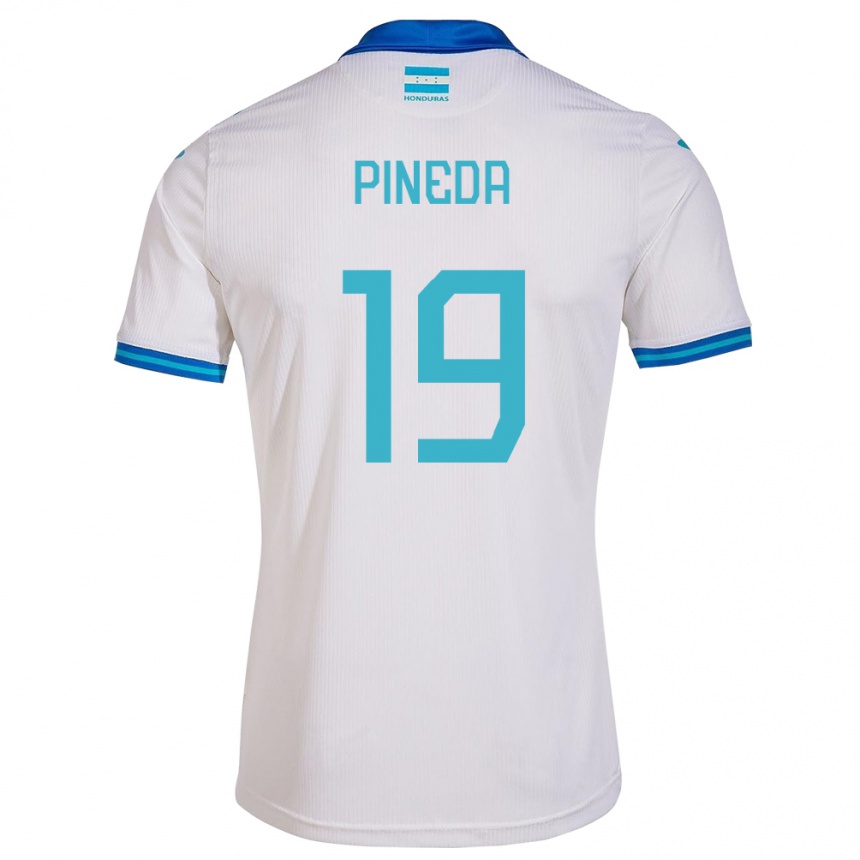 Kids Football Honduras Carlos Pineda #19 White Home Jersey 24-26 T-Shirt Za